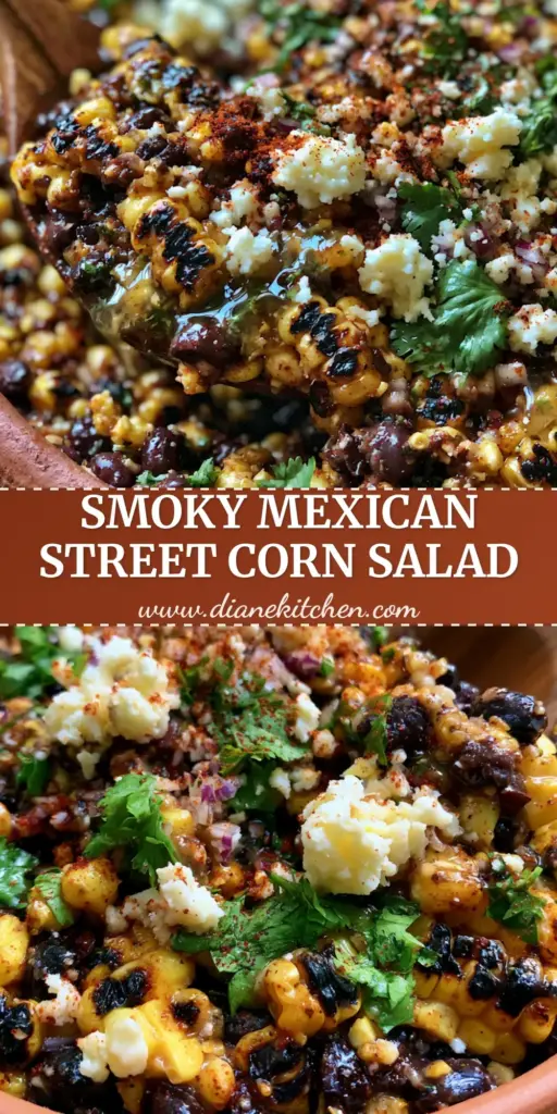Charred Corn and Black Bean Salad with Zesty Cilantro-Lime Vinaigrette 4 A top-down view of a Charred Corn and Black Bean Salad in a terracotta bowl with a wooden spoon.