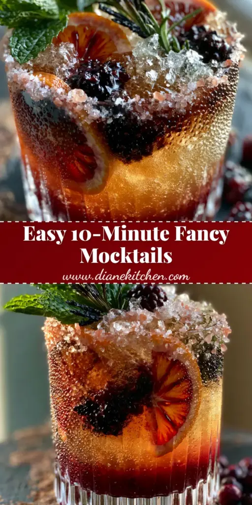 A layered crimson pomegranate and golden sparkling cider mocktail in a ribbed glass on slate. (non-alcoholic cocktails)