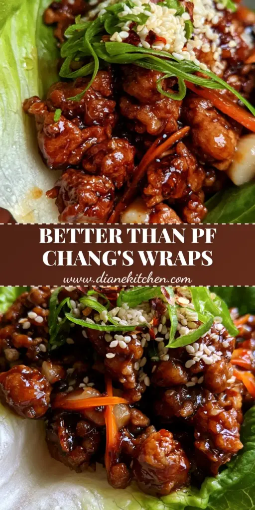 A close-up shot of several pork lettuce wraps garnished with carrots and scallions on a platter. (pork lettuce wraps)