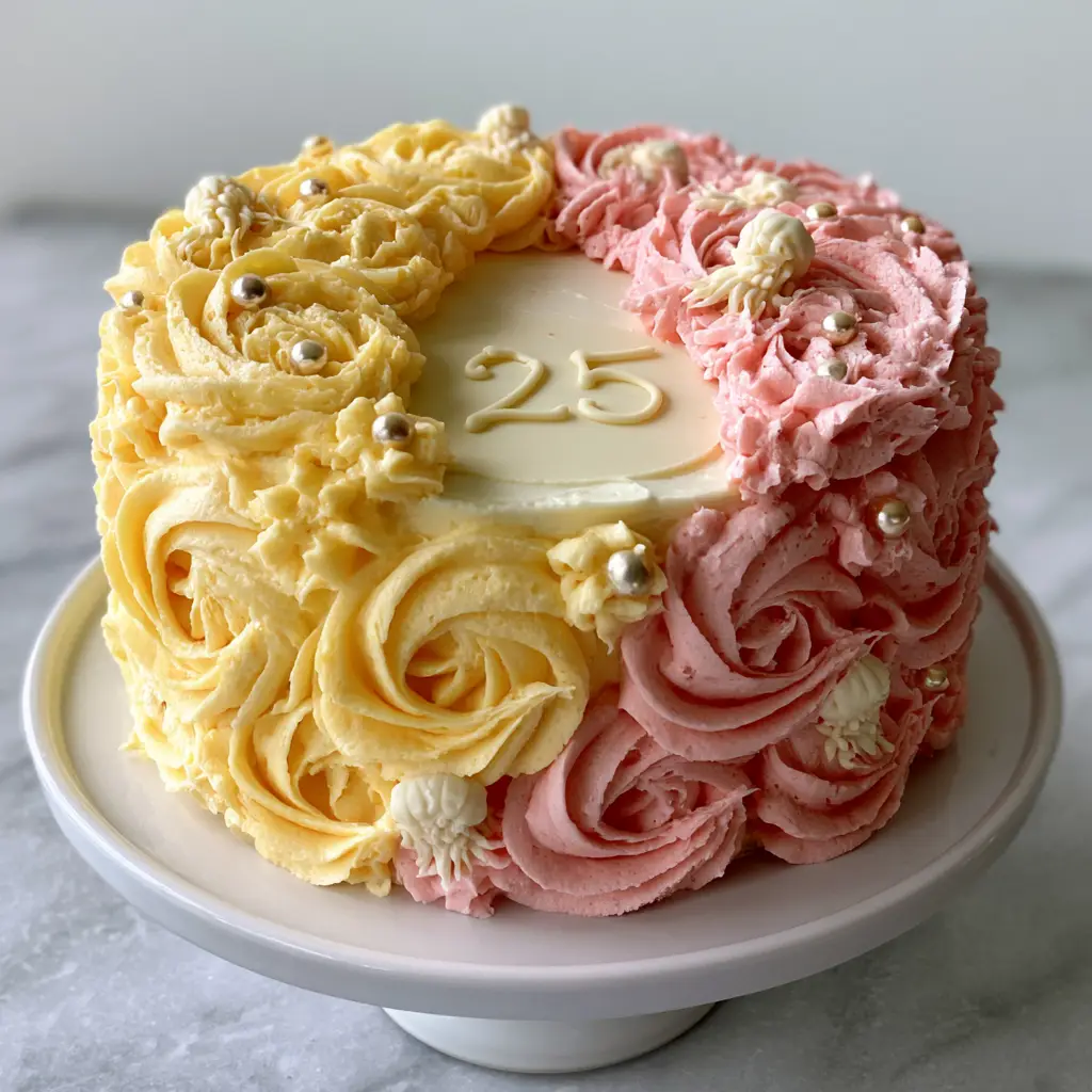 Sponge Bob Patrick Birthday Cake: The Ultimate Bikini Bottom Duo Recipe 2 Close up of the creamy buttercream texture on a sponge bob patrick birthday cake featuring yellow and pink swirls.