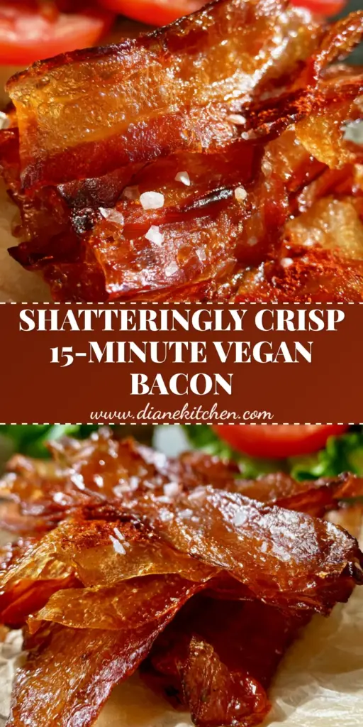 Vegan Bacon Recipe: The Ultimate Crispy Rice Paper Hack 4 A stack of ultra-crispy rice paper strips illustrating the final Vegan Bacon Recipe with micro-bubbles and charred edges.