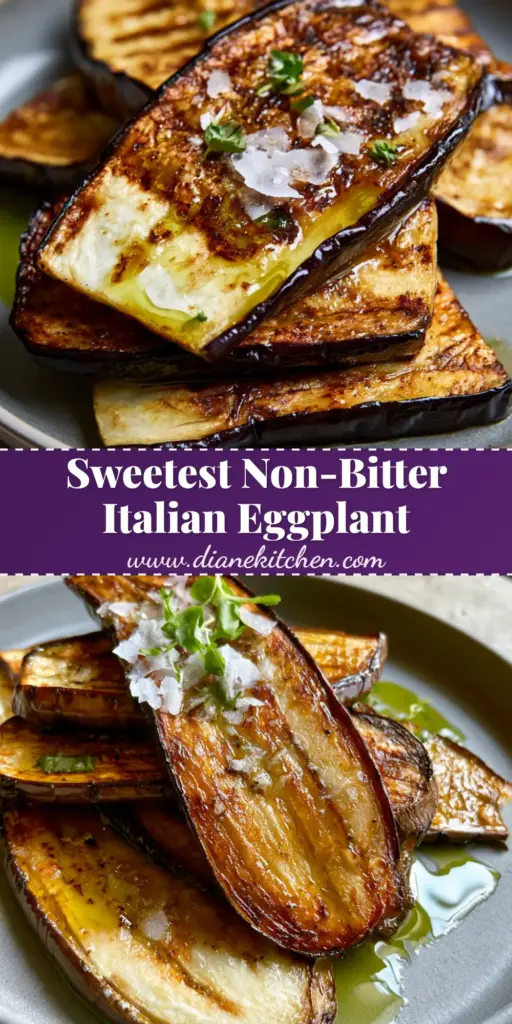 Eggplant Violetta Lunga Seeds: The Ultimate Guide to Growing and Searing 4 A stack of seared Violetta Lunga eggplant rounds on a matte plate, highlighting the results of planting Eggplant Violetta Lunga seeds.
